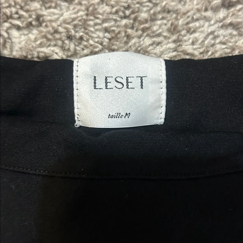 LESET Rio Tank Dress | Black Minimalist Slip Dress | Size M - Picture 5 of 6